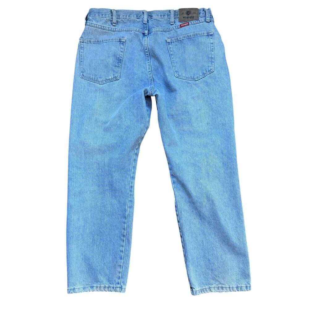Vintage 90s Wrangler 965 Jeans Mens 36x29 Made in USA Regular Fit Light Wash - Picture 2 of 7